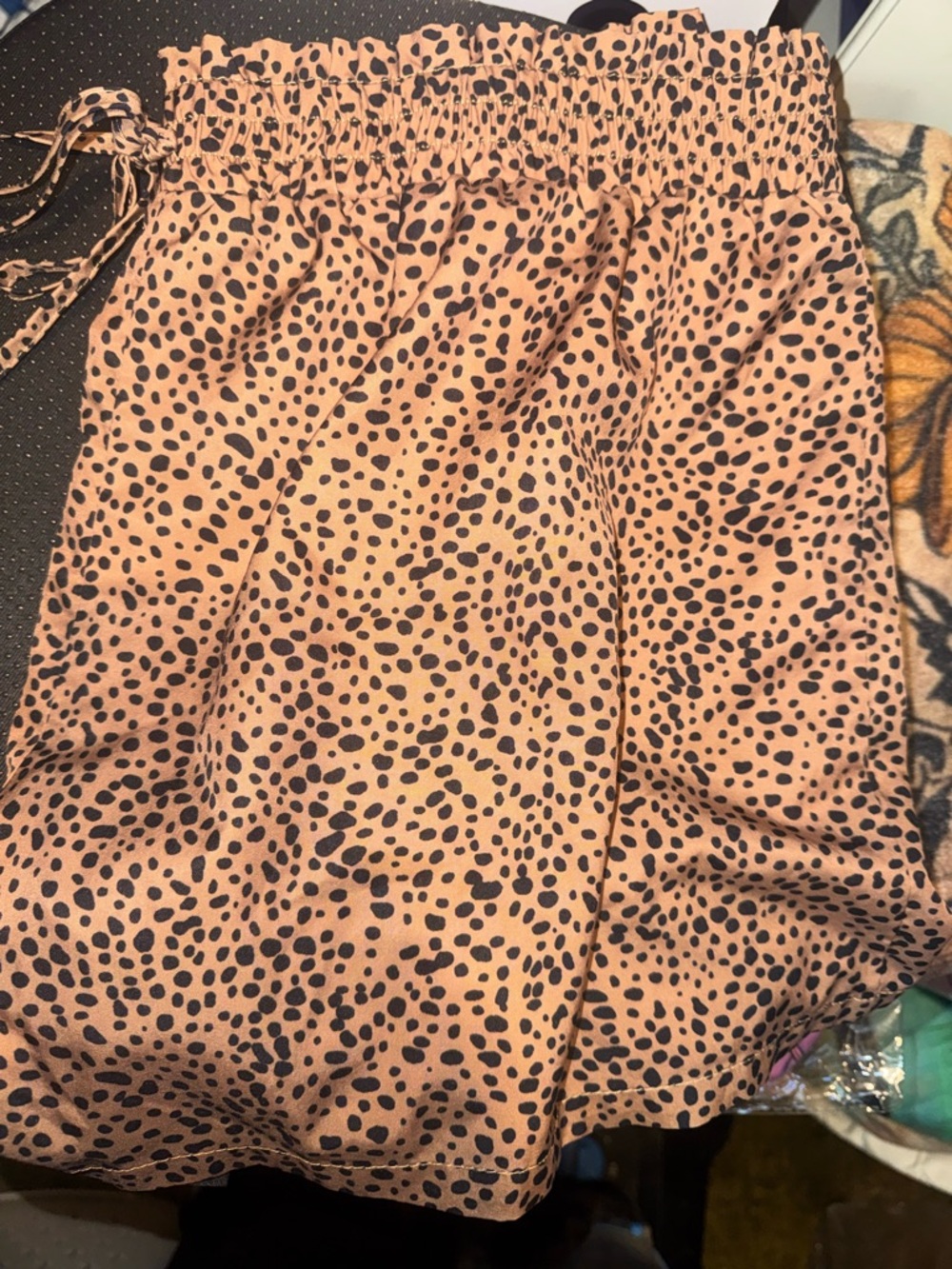 Women’s Animal Print Smocked Waist Shorts